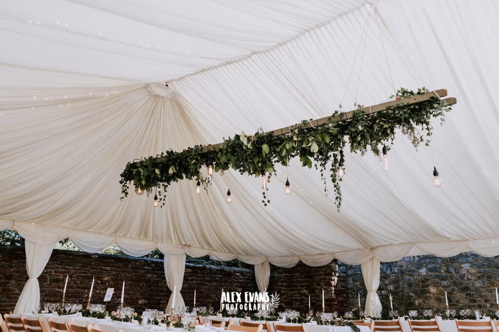 Rustic ladder lighting