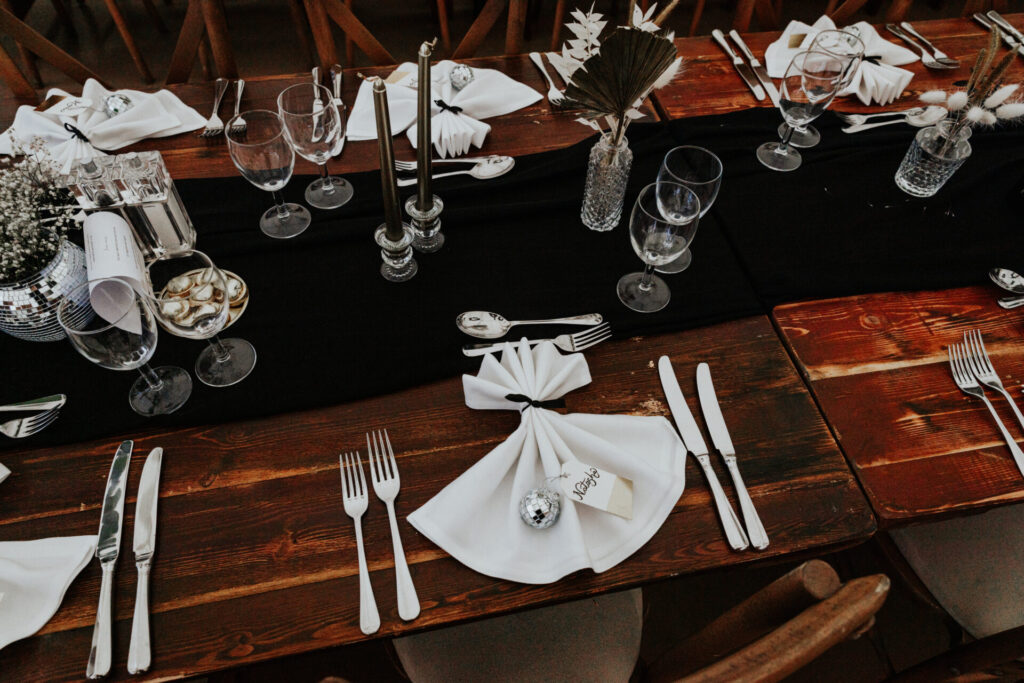 Rustic trestle table